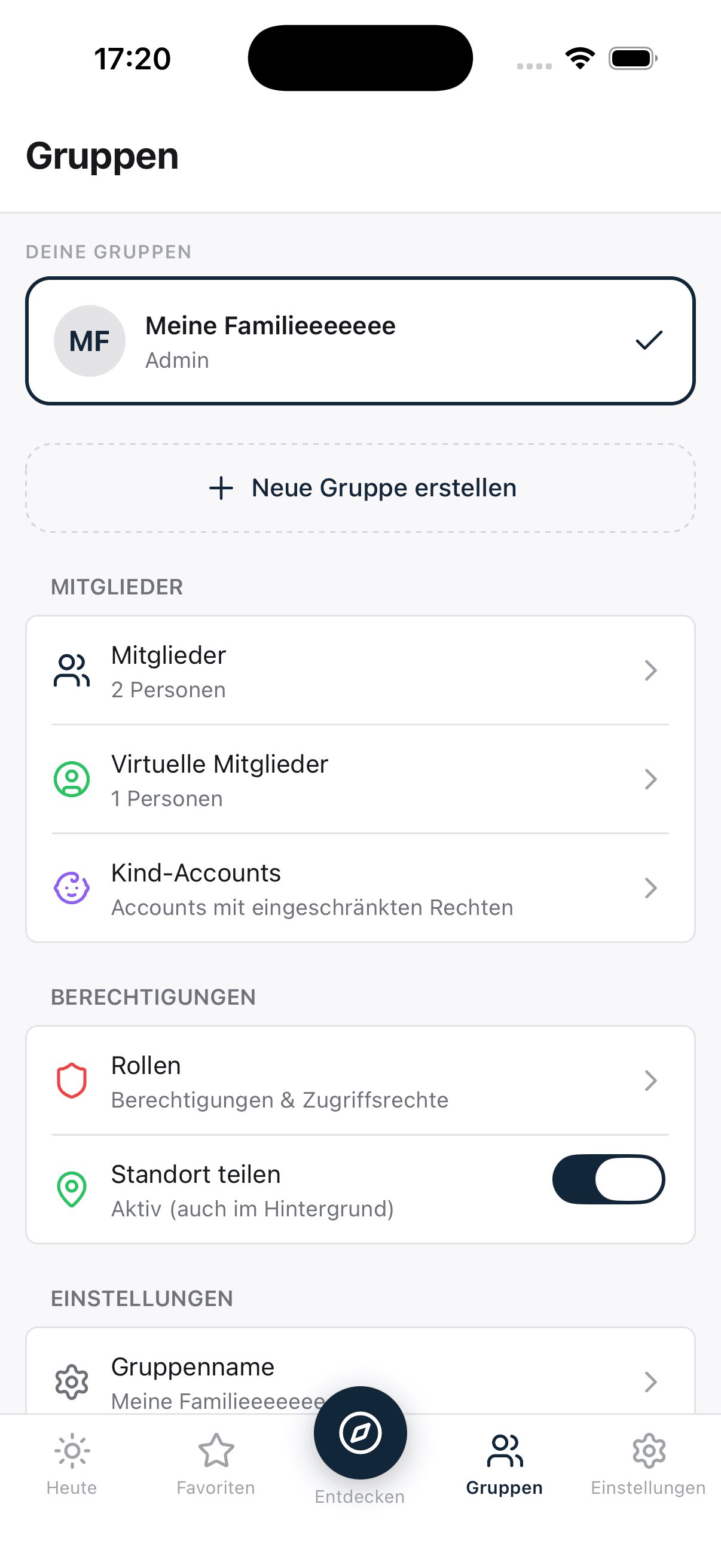 Groups & family