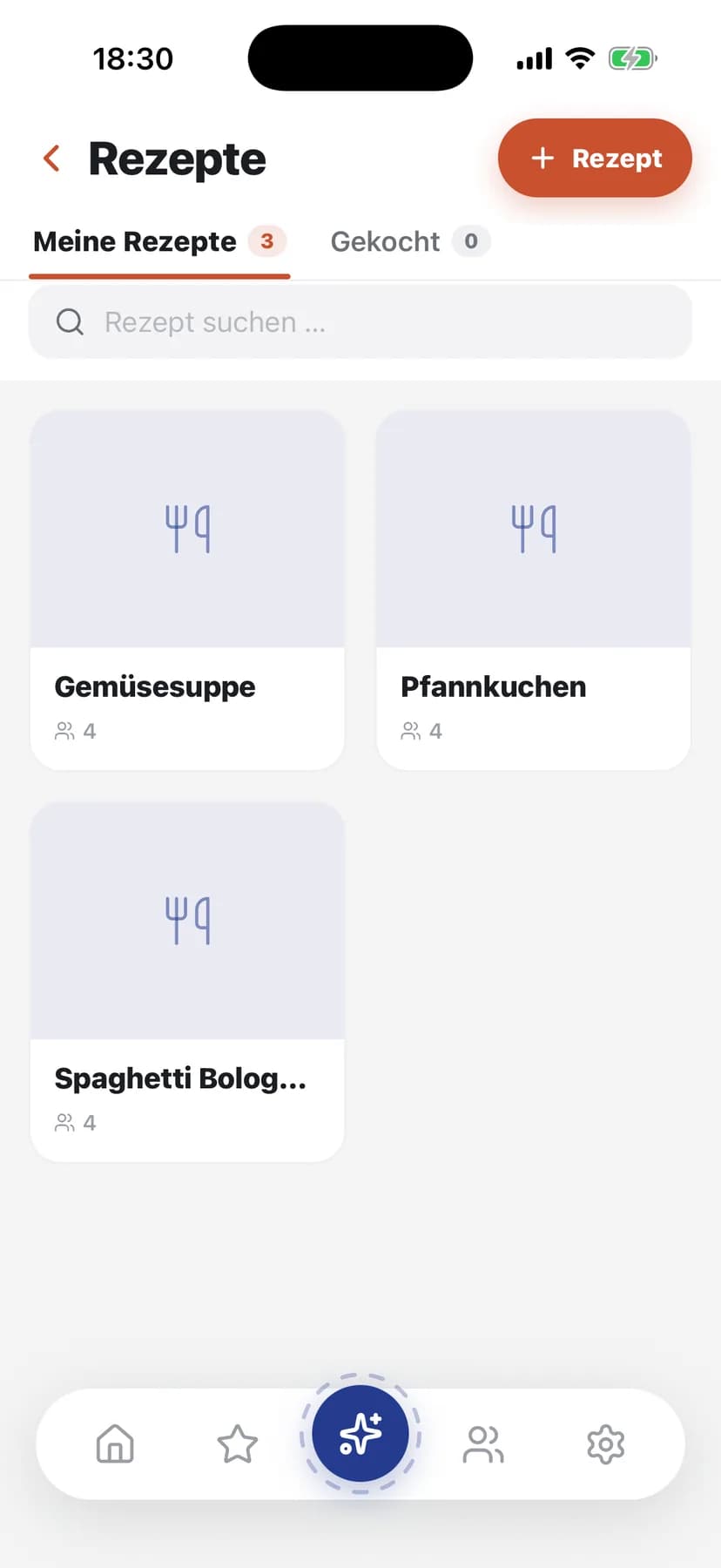 Rezepte: Rezeptbuch